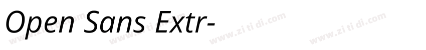 Open Sans Extr字体转换
